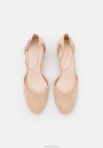 Z62T1609 Women Anna Field Leather Classic Heels Light Pink - Image 5