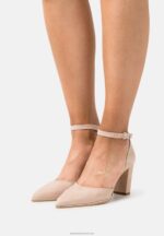 Z62T1627 Women Anna Field Leather Classic Heels Light Pink