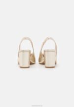 Z62T1630 Women Anna Field Leather Classic Heels Gold - Image 4