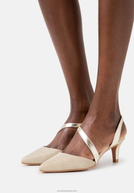 Z62T1631 Women Anna Field Classic Heels Gold