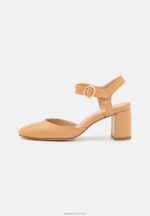 Z62T1634 Women Anna Field Leather Classic Heels Light Brown - Image 2