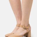 Z62T1634 Women Anna Field Leather Classic Heels Light Brown