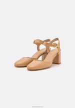 Z62T1634 Women Anna Field Leather Classic Heels Light Brown - Image 3