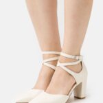 Z62T1635 Women Anna Field Leather High Heels White