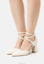 Z62T1635 Women Anna Field Leather High Heels White