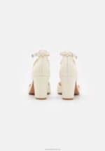 Z62T1635 Women Anna Field Leather High Heels White - Image 4