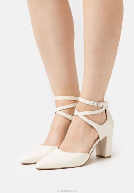 Z62T1635 Women Anna Field Leather High Heels White
