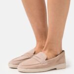Z62T1779 Women Anna Field Leather Slip-Ons Beige