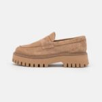 Z62T1783 Women Anna Field Leather Slip-Ons Taupe