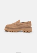 Z62T1783 Women Anna Field Leather Slip-Ons Taupe