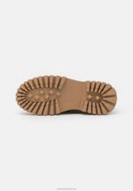 Z62T1783 Women Anna Field Leather Slip-Ons Taupe - Image 4