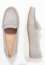 Z62T1784 Women Anna Field Comfort Leather Slip-Ons Grey - Image 4