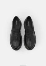 Z62T1791 Women Anna Field Leather Slip-Ons Black - Image 5