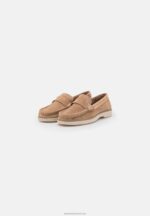 Z62T1796 Women Anna Field Leather Slip-Ons Beige - Image 2