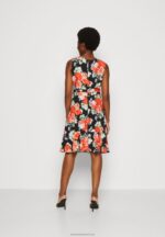 Z62T17 Women Anna Field Day Dress Black/Red - Image 3