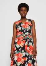 Z62T17 Women Anna Field Day Dress Black/Red - Image 4