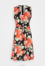 Z62T17 Women Anna Field Day Dress Black/Red - Image 5