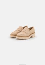 Z62T1807 Women Anna Field Leather Slip-Ons Beige - Image 3