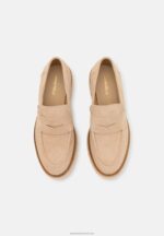 Z62T1807 Women Anna Field Leather Slip-Ons Beige - Image 6