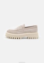Z62T1808 Women Anna Field Leather Slip-Ons Beige - Image 2