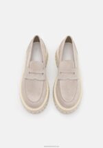 Z62T1808 Women Anna Field Leather Slip-Ons Beige - Image 6