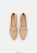 Z62T1810 Women Anna Field Leather Slip-Ons Beige - Image 6