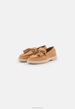 Z62T1814 Women Anna Field Leather Slip-Ons Beige - Image 3