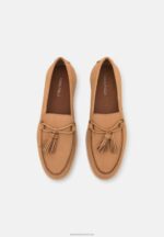 Z62T1814 Women Anna Field Leather Slip-Ons Beige - Image 6