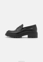 Z62T1817 Women Anna Field Leather Slip-Ons Black - Image 2