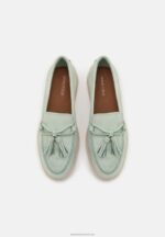 Z62T1818 Women Anna Field Leather Slip-Ons Mint - Image 6