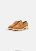 Z62T1822 Women Anna Field Leather Slip-Ons Cognac - Image 3