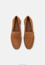 Z62T1825 Women Anna Field Leather Slip-Ons Cognac - Image 5