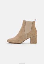 Z62T1893 Women Anna Field Leather Classic Ankle Boots Beige - Image 2