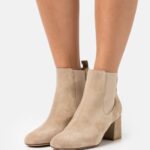 Z62T1893 Women Anna Field Leather Classic Ankle Boots Beige