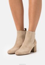 Z62T1893 Women Anna Field Leather Classic Ankle Boots Beige