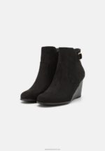 Z62T1897 Women Anna Field Wedge Ankle Boots Black - Image 3