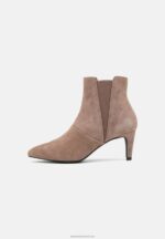 Z62T1898 Women Anna Field Leather Ankle Boots Taupe - Image 2