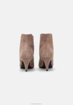 Z62T1898 Women Anna Field Leather Ankle Boots Taupe - Image 4