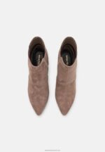 Z62T1898 Women Anna Field Leather Ankle Boots Taupe - Image 6