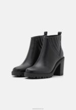 Z62T1900 Women Anna Field High Heeled Ankle Boots Black - Image 3