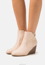 Z62T1902 Women Anna Field Wedge Ankle Boots Beige