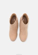Z62T1902 Women Anna Field Wedge Ankle Boots Beige - Image 6