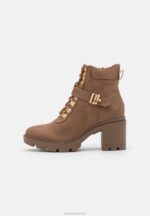 Z62T1907 Women Anna Field Lace-Up Ankle Boots Taupe - Image 2
