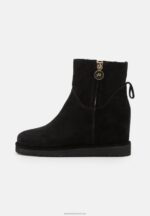 Z62T1911 Women Anna Field Leather Winter Boot Ankle Boots Black - Image 2