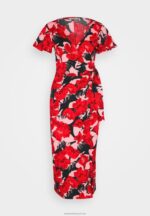 Z62T19 Women Anna Field Day Dress Red/Pink - Image 5