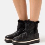 Z62T2057 Women Anna Field Winter Boot Platform Ankle Boots Black