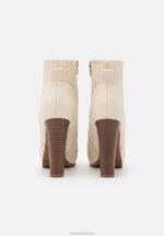 Z62T2058 Women Anna Field Platform Ankle Boots Offwhite - Image 4