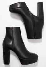 Z62T2059 Women Anna Field High Heeled Ankle Boots Black - Image 4