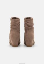 Z62T2063 Women Anna Field Winter Boot Wedge Ankle Boots Taupe - Image 4