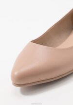 Z62T2069 Women Anna Field Leather Ballet Pumps Beige - Image 3